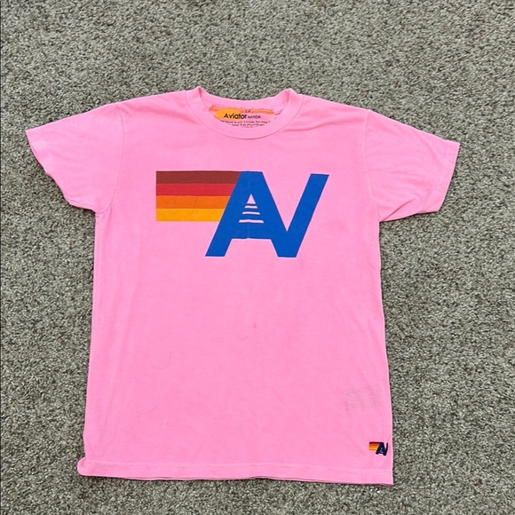 Bright Pink Aviator Nation shirt - Picture 1 of 4